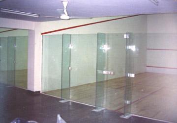 Glass Back Wall for Squash Court