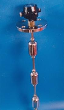 Guided float magnetic level switch