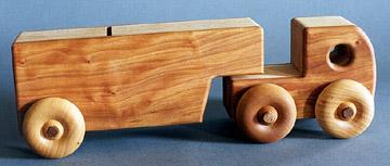Truck - Wooden Toy, 5x2x1 Inch, Brown | Durable Build, 4 Wheels, Educational Fun, Child's Play, Safe Design, Fine Motor Skills Development