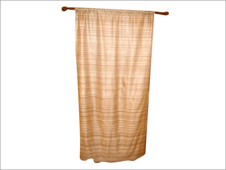 Noil Curtian (Soft finish Tussar, open check curtain)