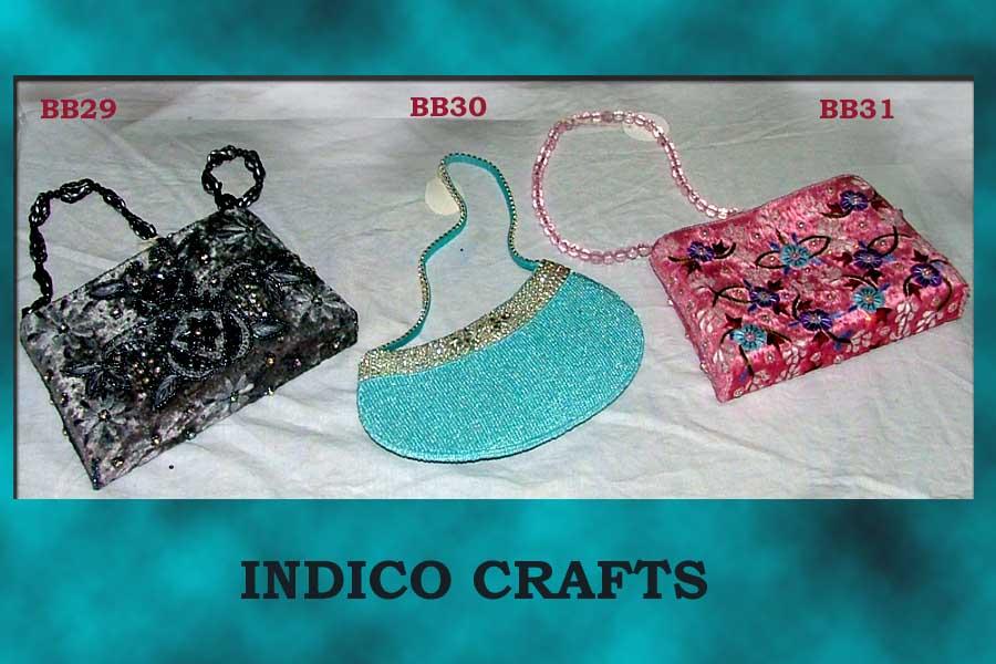 Beads Bags - Velvet Satin Georgette Fabrics, Multiple Sizes, Colors | Glass Plastic Beads, Zipper Clasp Closure, Stylish Durable Designs