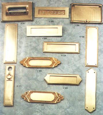 Brass letter plates finger plates