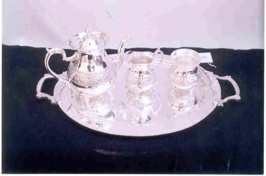 Tea Set - Silver, 1.5 Liters, 12x8x3 Inches | Elegant Design, Durable, Polished Finish, Boxed, 5 Pieces