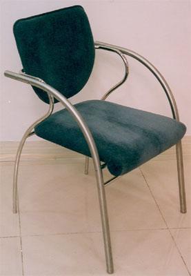 Chair made in S. Steel with Brush & Gloss combination