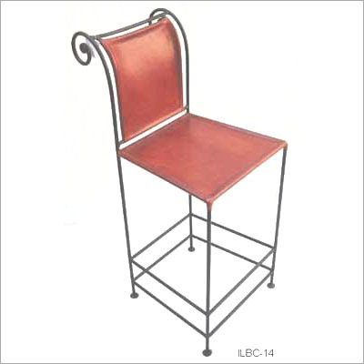 Iron Leather Counter Chair