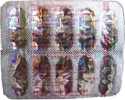 Holographic Hard Aluminium Foil For Blister Pack