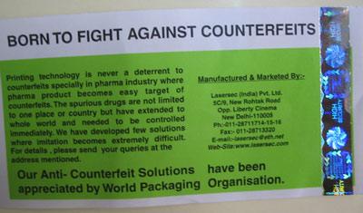 Holographic Paper Label