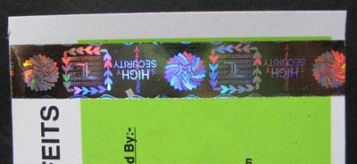 Holographic Paper Label