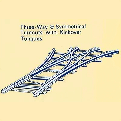 Three-way & Symmetrical Turnouts with Kickover Tongues
