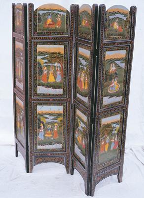 Painted Wooden Screen