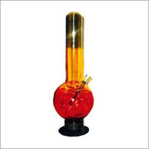 Smoking Bubbler - 12 Inch Acrylic, Orange, 4 Inch Base | Water Filtration, Smooth Smoking, Portable, Easy Cleaning