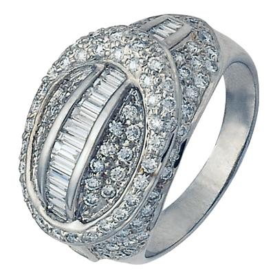 A Pagoda Ring in 750 White Gold