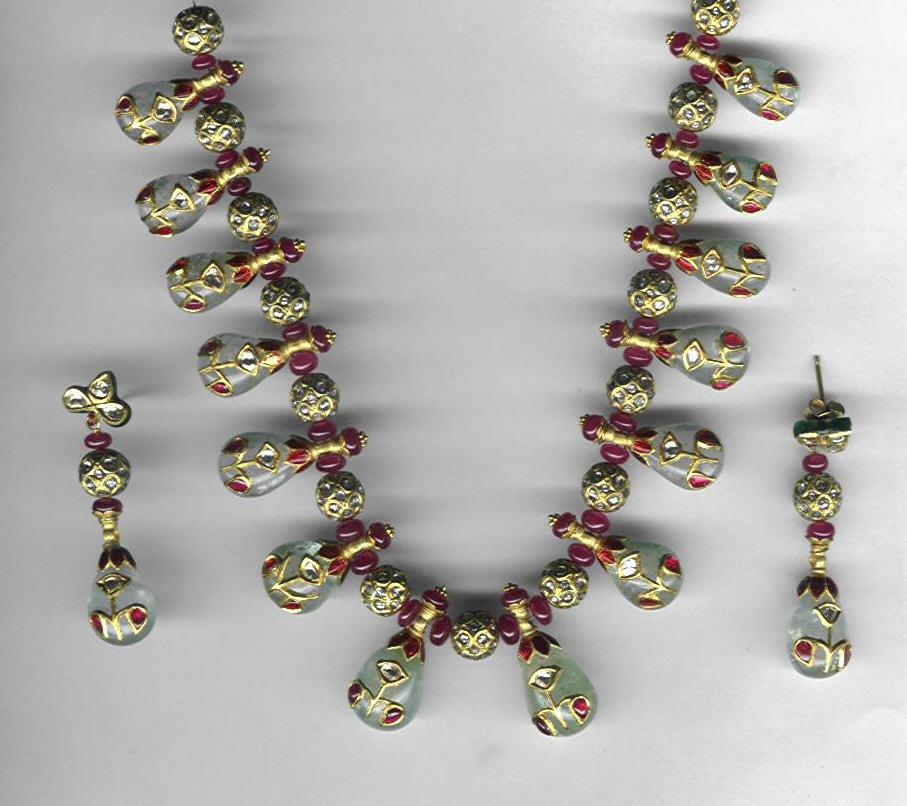 Embreld,Ruby With Diamonds - Gold, 18 Inch, Ruby & Diamond Pave Necklace | Elegant Design, Luxury Appeal, Fine Craftsmanship, 10-20 Grams