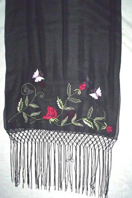 EMBROIDERED SCARFS.