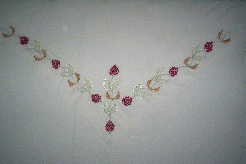 Scarf (Machine Embroidery with Hand Beads Moti work)