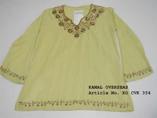 COTTON VOIL EMB. KURTA