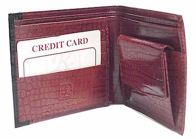 Crocodile Bonded Leather Wallet Set