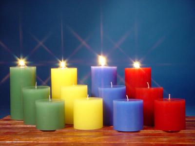 Pillars Colored candles