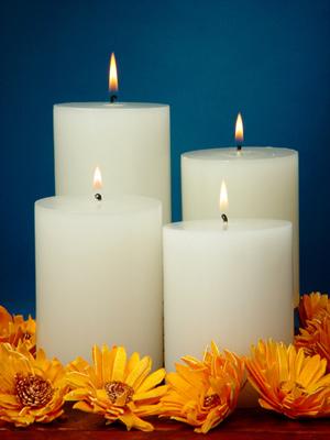 Pillars White Candles - Paraffin Wax, Various Sizes, Off-White | Elegant Design, Long Burn Time, Clean Burning, Cotton Wick