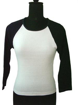 Knitted Garment - Cotton Blend, S-XL, White | Soft Fabric, Comfortable Fit, Stylish 3/4 Sleeve Baseball Tee