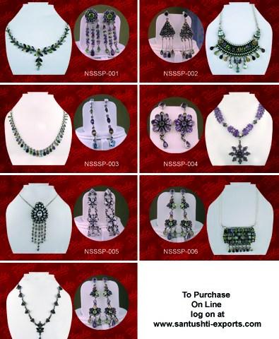 Necklace Set with Semi Precious Stones