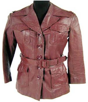 Jacket - Leather S-XL Burgundy | Button Closure Classic Style Multiple Pockets Adjustable Waist Weather Protection