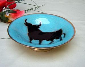 Brass Fruit Bowl Coloured