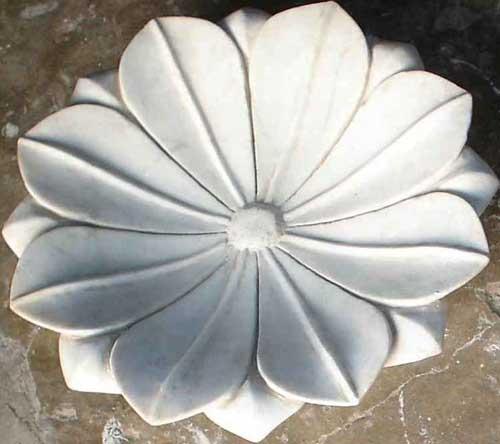 Marble Flower Plate