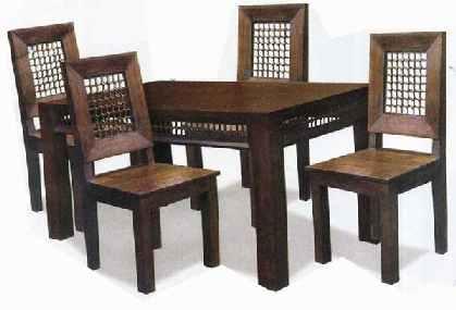 ANTIQUE WOODEN DINING SET