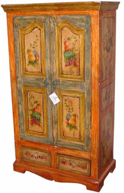 WOODEN PAINTED ALMIRAH