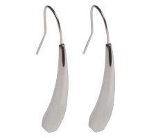 Earrings - Stainless Steel, 50 mm, Silver | Hook Closure, Polished Finish, Lightweight, Versatile Elegant Design