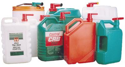 LUBE OIL, ENGINE OIL JERRY CANS FITTED SAFETY POURERS FOR POURING SAFELY