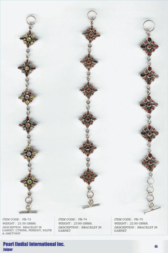 Bracelets in mix semi precious stones