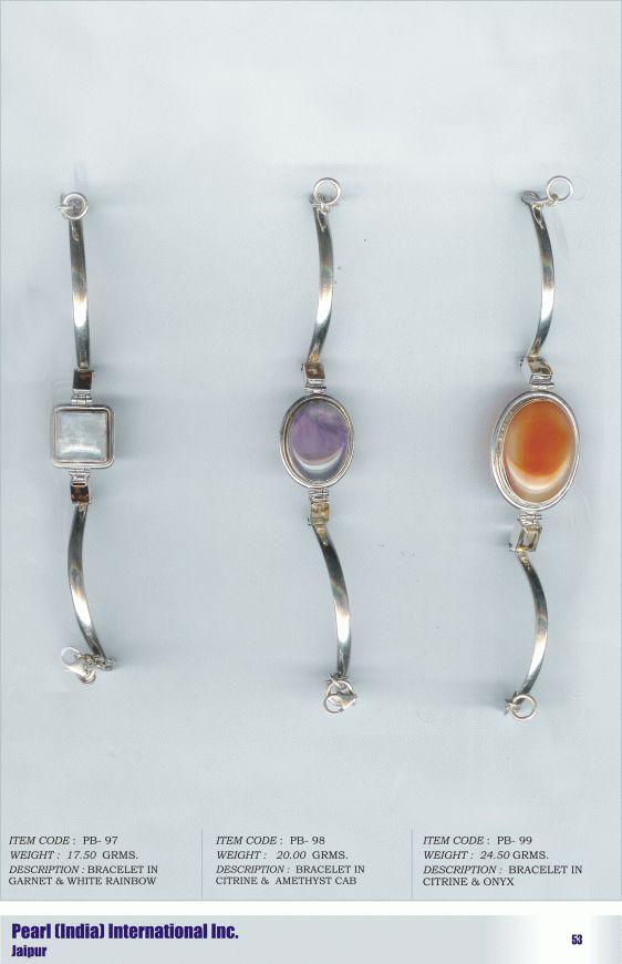 Bracelets in Various Semi Precious Stones
