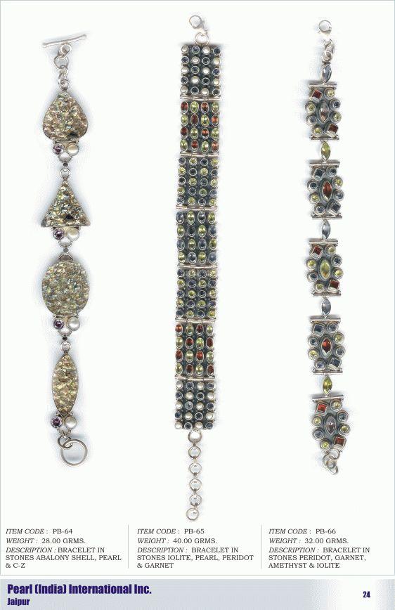 Bracelets in Various Semi Precious Stones