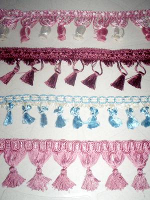 Ribbons & Laces - Polyester, Customizable Length, Pink | Elegant Tassel Style, Soft Texture, Durable Material, Versatile Use