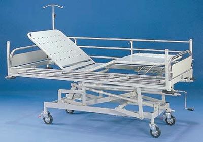 Advanced Bed - Steel, 78x36x48 Inches | Adjustable Height, Side Rails, IV Pole, Tilt Function, 5-Inch Wheels