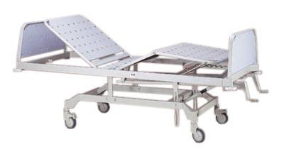 Classic Bed - Steel, 90x200cm, Silver, Adjustable Height 50-80cm | Easy Mobility, Patient Comfort, Durable Frame