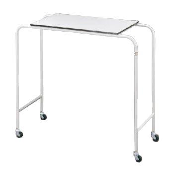 Overbed Table - Steel, 36x24x28 inches, White | Adjustable Height, Mobile Base, Durable Surface, Smooth Rolling