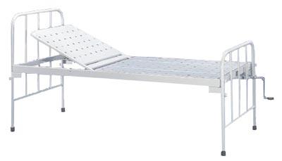 Wardcare Bed - Steel Frame, 78x36x24 in, White | Manual Head and Foot Adjustment, Durable, Hygienic, Comfortable
