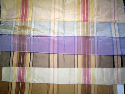 Check Taffeta Stripe Silk Fabric - 120 gsm, 45 Inches Wide, Multicolored | Durable, Elegant Look, Luxurious Feel, Versatile Usage