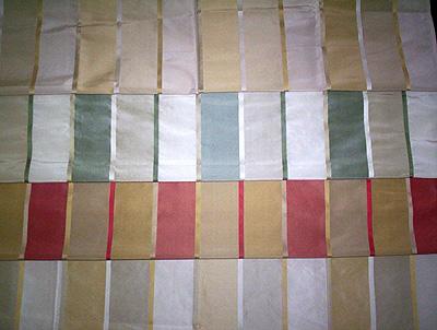 Satin Stripe Silk Fabric - 100% Silk, 45 Inches Wide, Beige Color, 120 gsm | Elegant Drape, Luxurious Feel, Smooth Texture, Versatile Use