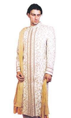 Off-white sherwani