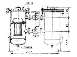 Duplex Type Strainer or Filter