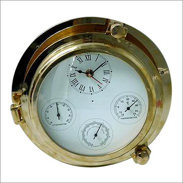 Port Hall Clock with Hygrometer Barometer and Thermometer