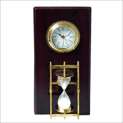 Wall Clock with Sand Timer