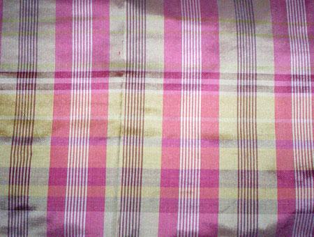 Checked Jacquard Silk Fabric