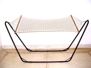 Cotton Hammock With Black Stand
