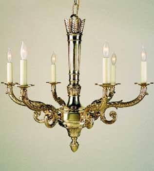 Six Light Arrow Chandelier