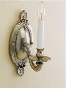 One Light Satin Silver Sconce